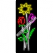 Flowers Logo (vertical) LED Sign (27