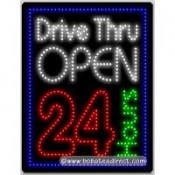 Drive Thru Open 24hr LED Sign (26
