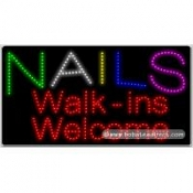 Nails Walk-ins Welcome LED Sign (17