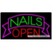 Nails Open LED Sign (17