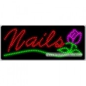 Nails LED Sign (11" x 27" x 1")