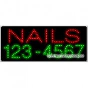 Nails (Insert Telephone #) LED Sign (11