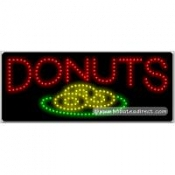Donut: Red & Logo LED Sign (11