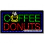 Coffee Donuts LED Sign (17" x 32" x 1")