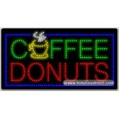 Coffee Donuts LED Sign (17" x 32" x 1")