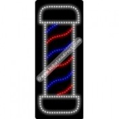 Barber Logo (vertical) LED Sign (27" x 11" x 1")