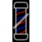Barber Logo (vertical) LED Sign (27" x 11" x 1")