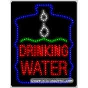 Drinking Water LED Sign (26" x 20" x 1")