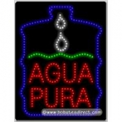Agua Pura LED Sign (26" x 20" x 1")