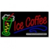 Ice Coffee LED Sign (17" x 32" x 1")