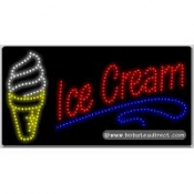 Ice Cream LED Sign (17" x 32" x 1")