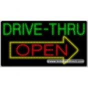 Drive-Thru Open LED Sign (17" x 32" x 1")