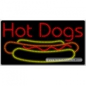 Hot Dogs, Logo LED Sign (17" x 32" x 1")