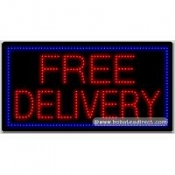 Free Delivery LED Sign (17" x 32" x 1")