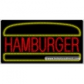 Hamburger LED Sign (17" x 32" x 1")
