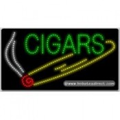 Cigars LED Sign (17" x 32" x 1")