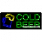 Cold Beer LED Sign (11" x 27" x 1")