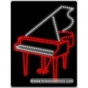 Piano LED Sign (26" x 20" x 1")