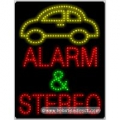 Alarm & Stereo LED Sign (26" x 20" x 1")