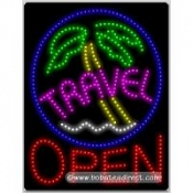Travel Open LED Sign (26" x 20" x 1")