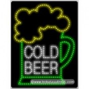Cold Beer LED Sign (26" x 20" x 1")