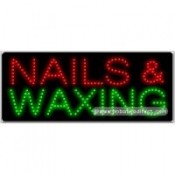 Nails & Waxing LED Sign (11" x 27" x 1")