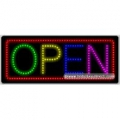Open (Multicolor) LED Sign (11" x 27" x 1")