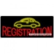 Auto Registration LED Sign (11" x 27" x 1")