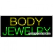 Body Jewelry LED Sign (11" x 27" x 1")