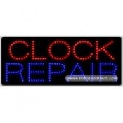 Clock Repair LED Sign (11" x 27" x 1")