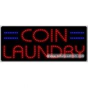 Coin Laundry LED Sign (11" x 27" x 1")