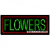Flowers LED Sign (11" x 27" x 1")