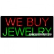 We Buy Jewelry LED Sign (11" x 27" x 1")