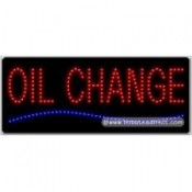 Oil Change LED Sign (11" x 27" x 1")