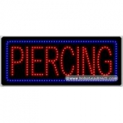 Piercing LED Sign (11" x 27" x 1")