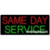 Same Day Service LED Sign (11" x 27" x 1")