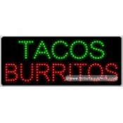 Tacos Burritos LED Sign (11" x 27" x 1")