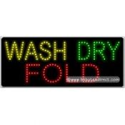 Wash Dry Fold LED Sign (11" x 27" x 1")