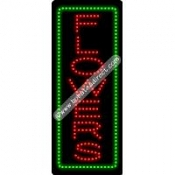 Flowers (vertical) LED Sign (27" x 11" x 1")