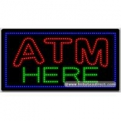 ATM Here LED Sign (17" x 32" x 1")