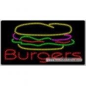 Burgers LED Sign (17" x 32" x 1")