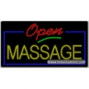 Open Massage LED Sign (17" x 32" x 1")