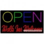 Open Walk Ins Welcome LED Sign (17