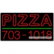 Pizza (Insert Phone #) LED Sign (17