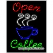 Open Coffee LED Sign (26