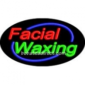 Facial Waxing Flashing Neon Sign (17" x 30" x 3")