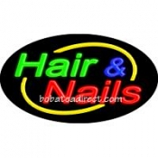 Hair & Nails Flashing Neon Sign (17
