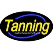 Tanning Flashing Neon Sign (17" x 30" x 3")