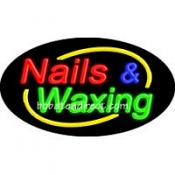Nails & Waxing Flashing Neon Sign (17