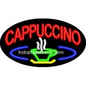 Cappuccino, Logo Flashing Neon Sign (17" x 30" x 3")